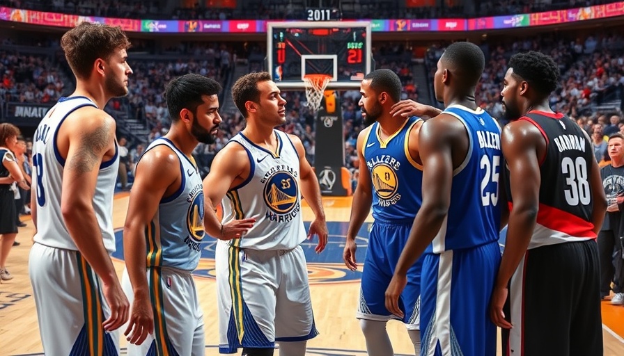 Warriors vs Blazers player confrontation during Kuminga ejection.