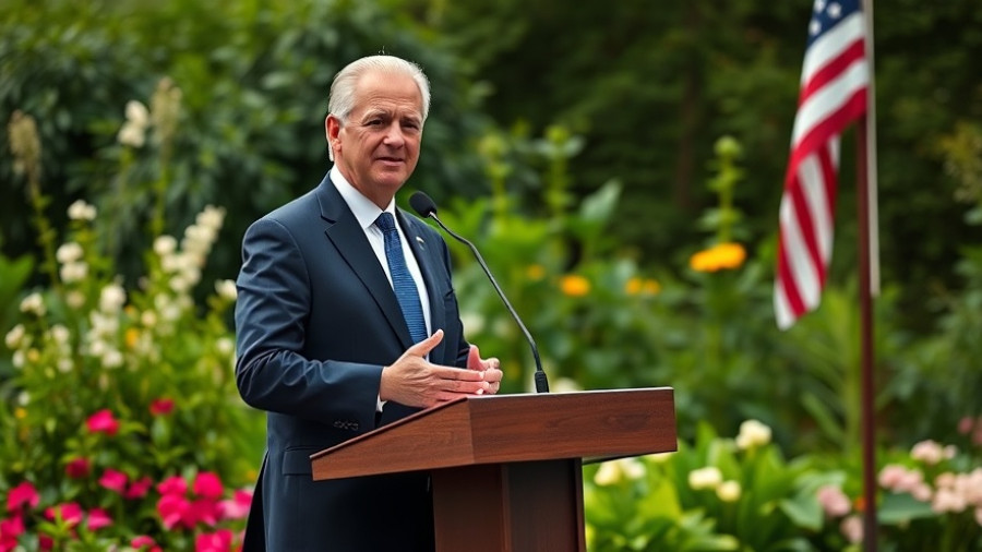 Confident speaker addressing audience in San Diego local news event.