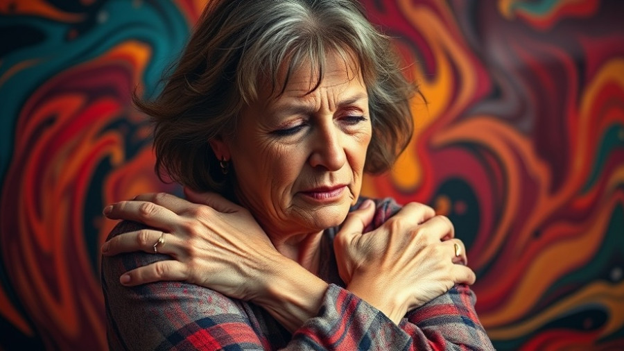 Emotional image representing anticipatory grief in midlife, vivid and expressive.