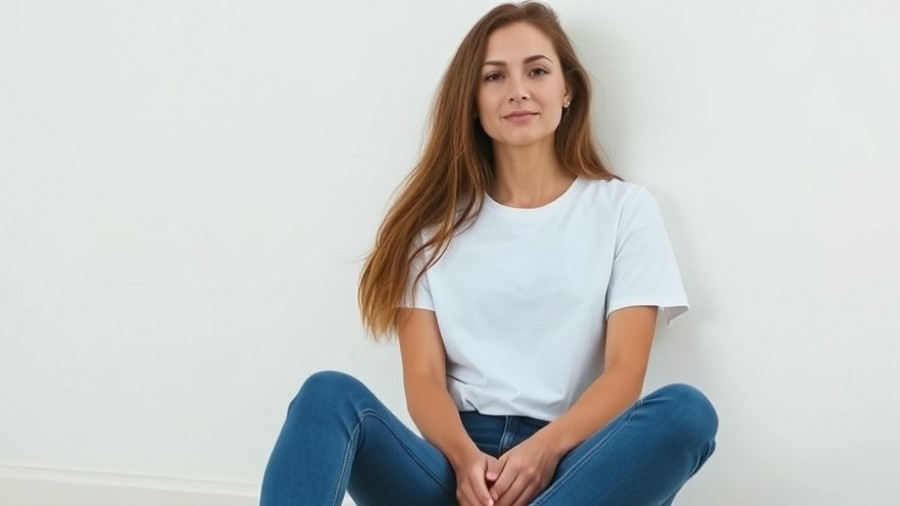 Relaxed woman embodying health and wellness sitting peacefully.