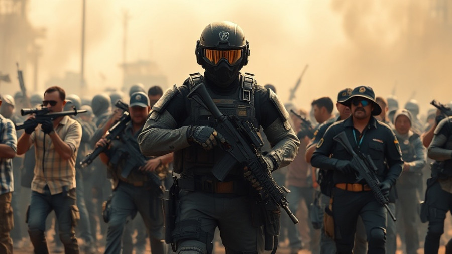 Tense scene showing standoff during enforcement action amid smoke, illustrating sanctuary policies and ICE raids.