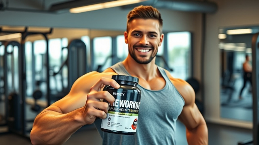 Athletic man holding pre-workout in gym, asking 'how long does pre-workout last.'