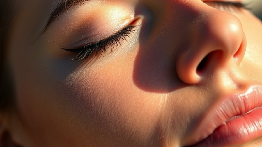 Close-up of hydrated skin in sunlight, illustrating glycolic acid effects.