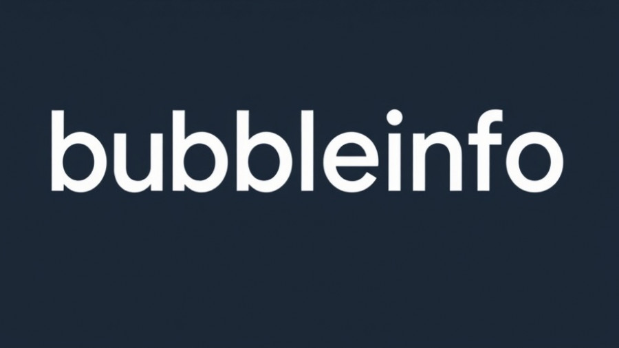 Bubbleinfo.com logo, simple white text on transparent background.