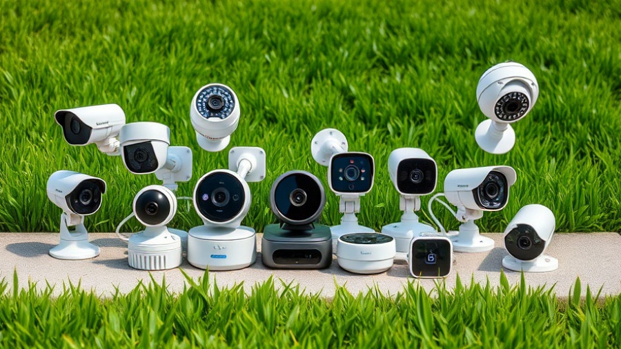 Smart home security cameras displayed outdoors, emphasizing durability.