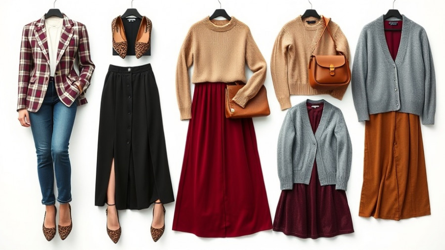 Collage of Fall 2025 fashion trends with various outfits and accessories.