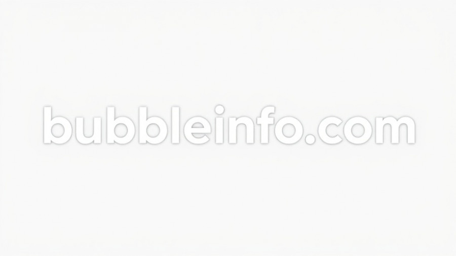 Minimalistic logo of bubbleinfo.com in clear white text