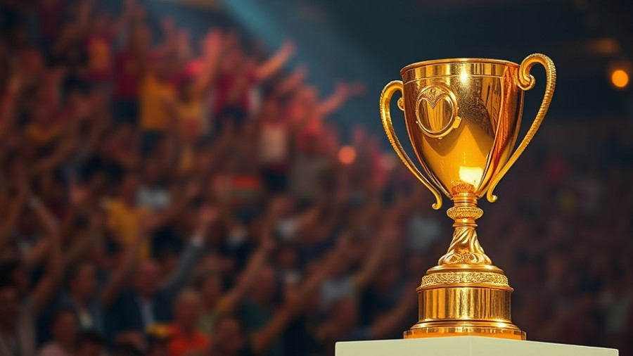 Golden trophy symbolizing Martin Fitzwater Victory EVLS Prague Pro 2025.