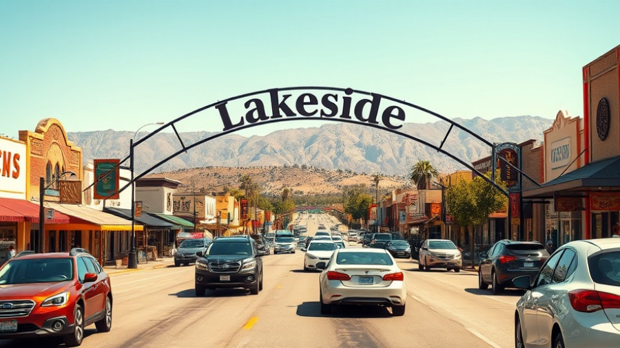 Southern California town street under Proposition 50 impact