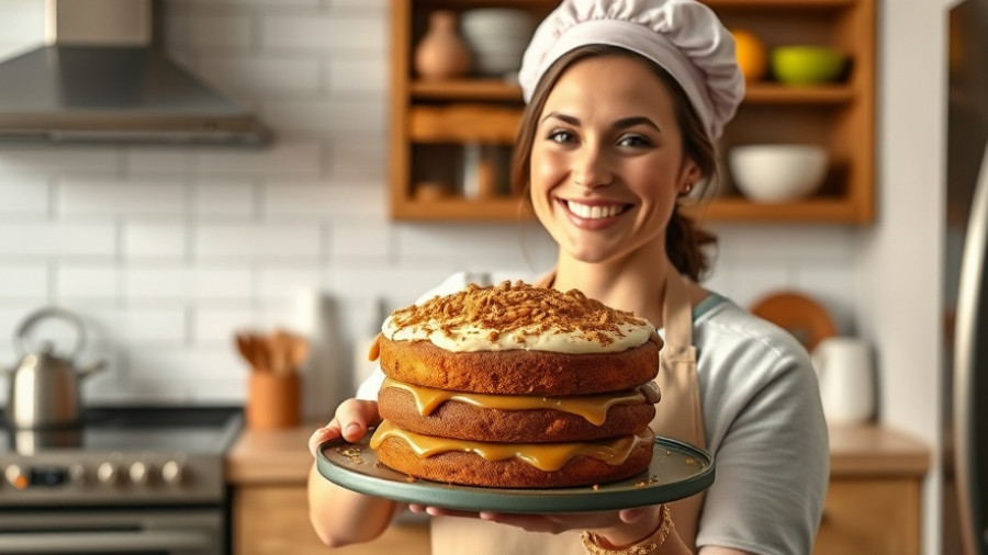 Home baker with essentials in modern kitchen.