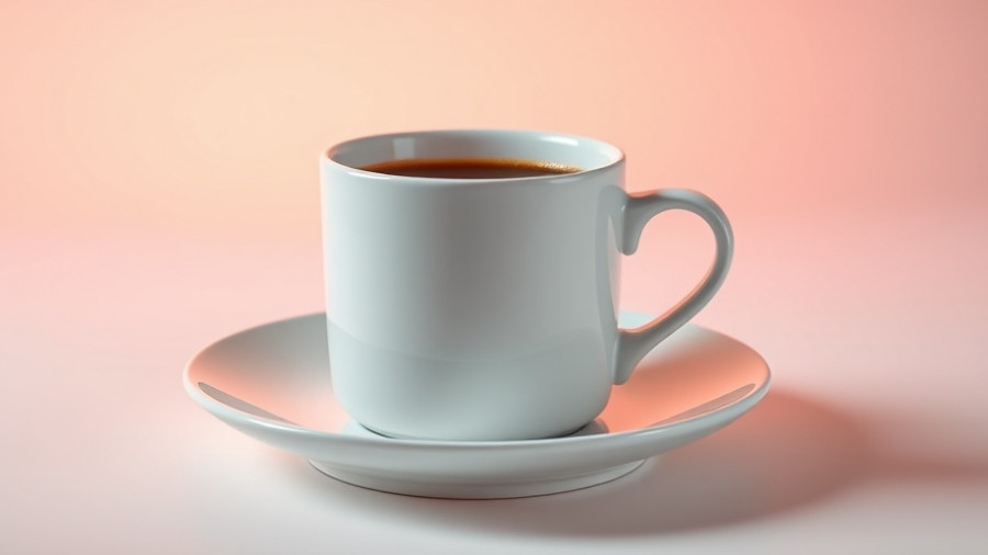 Ember Smart Mug deal, white mug on pastel background