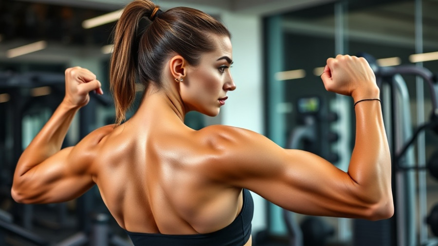 Muscular athlete performing rear delt workout hack in gym environment.