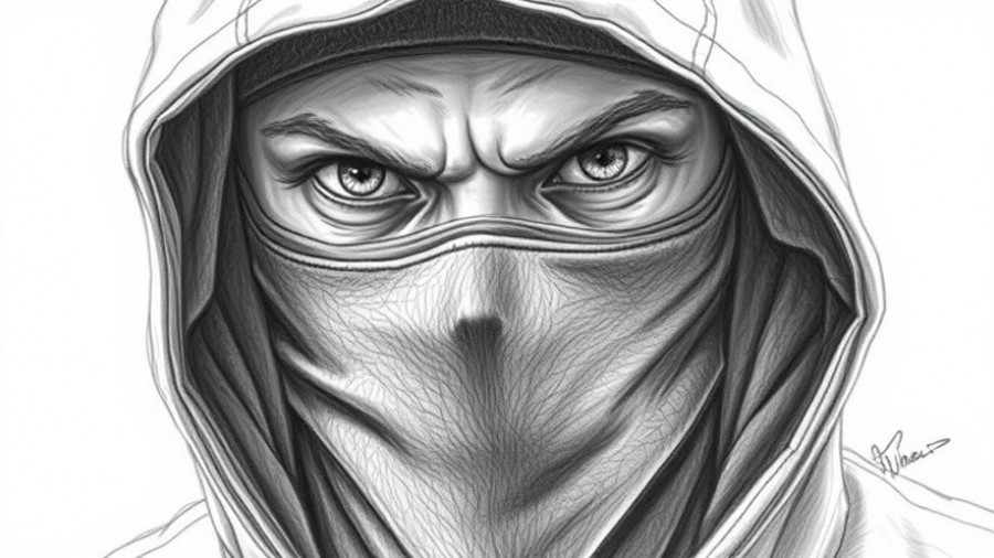 Union City attempted kidnapping suspect sketch, intense eyes.