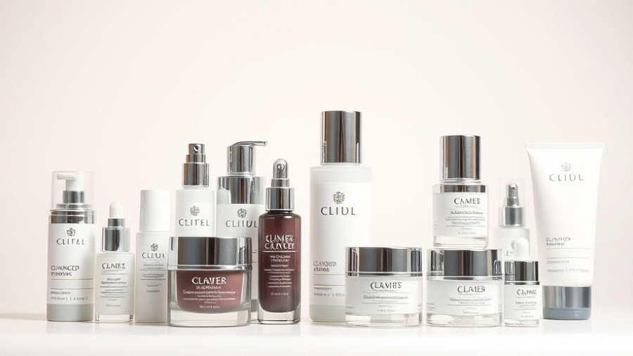 Innovative mature skincare products for 2025, featuring elegant packaging.