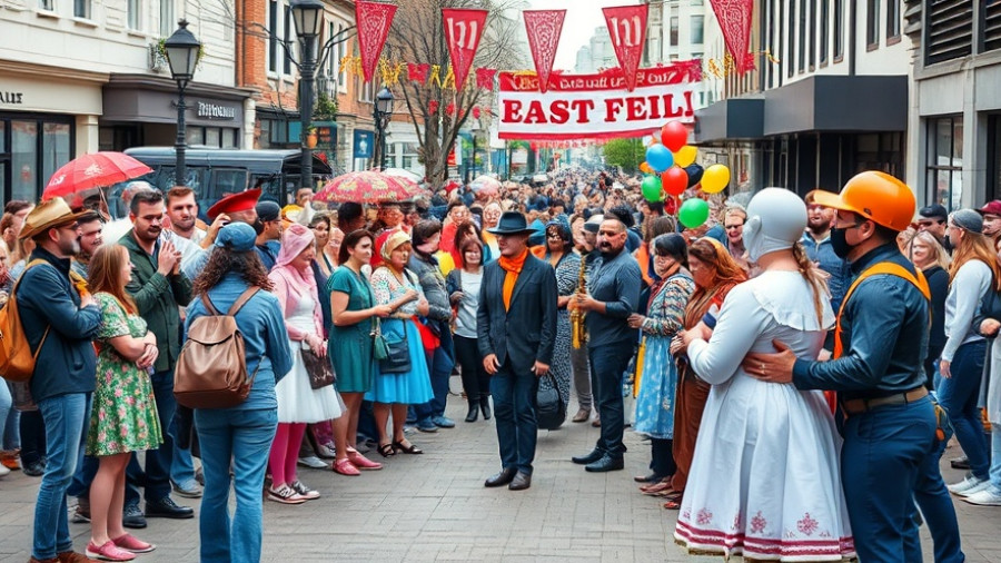 Long Beach Fright Fest street scene with costumed attendees.