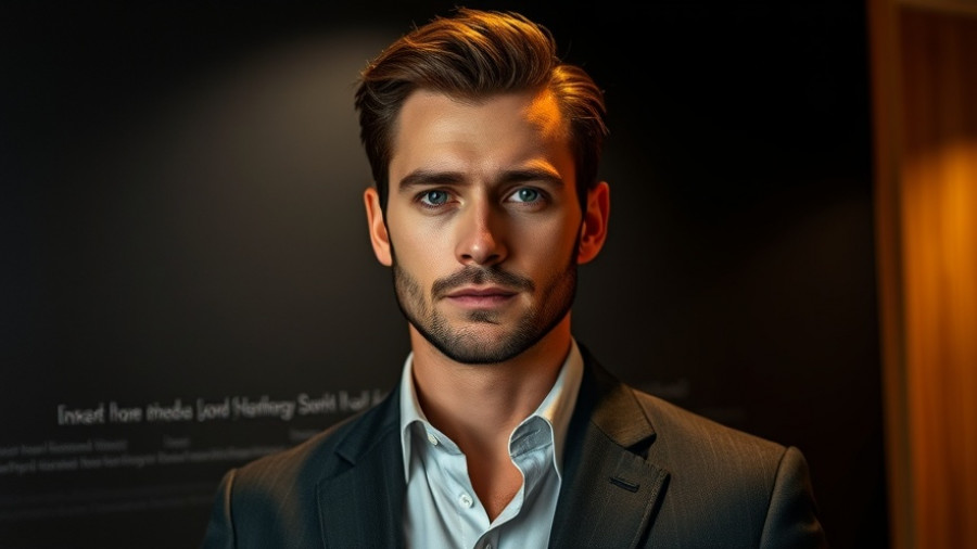 Elegant man exudes confidence under soft lighting, embodying Diddy appeal.