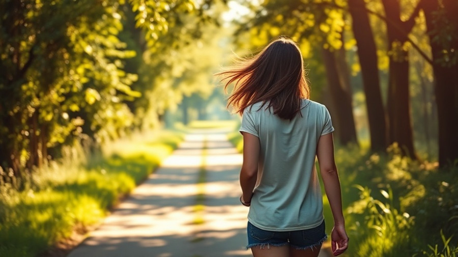 Morning walk for mental health improvement in nature