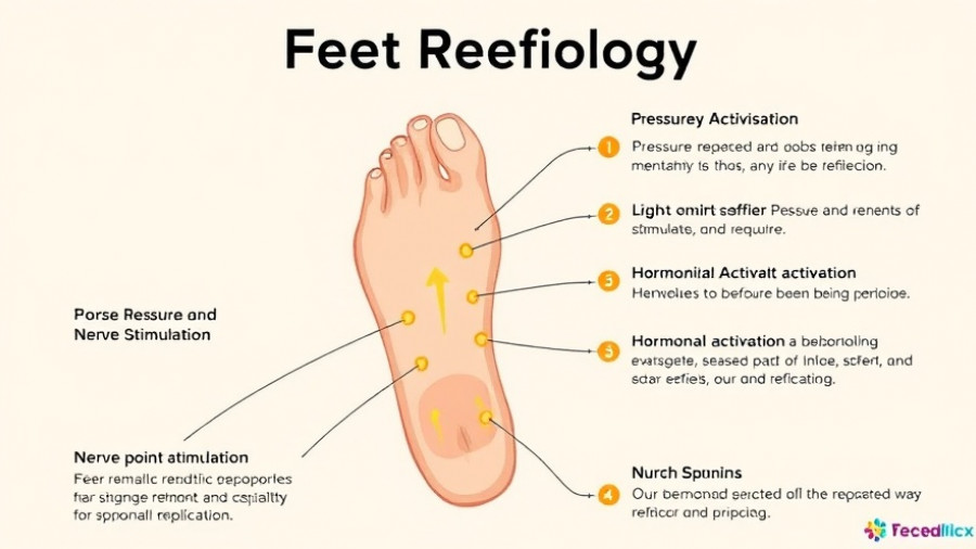 Reflexology diagram illustrating impact of shoes on brain health.