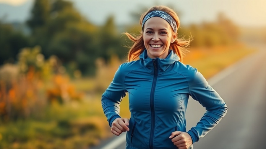 Woman jogging on country road, embodying daily health habits.
