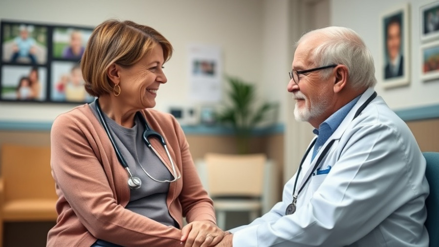 Trusted Primary Care Doctor warmly interacting with elderly patient.