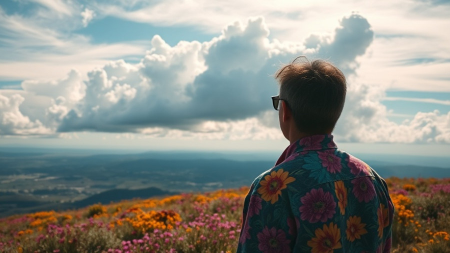 Healing from trauma through everyday choices depicted in a colorful landscape.