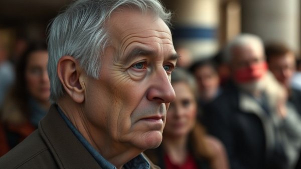 San Diego local news: Elderly man in thoughtful expression.