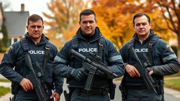 Officers in tactical gear during US Border Patrol operation outdoors.