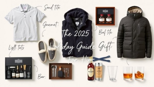 2025 Holiday Gift Guide for Him featuring trendy men's fashion and accessories.
