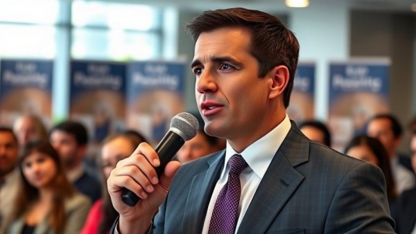 Man in a suit speaking at California fire insurance reform event