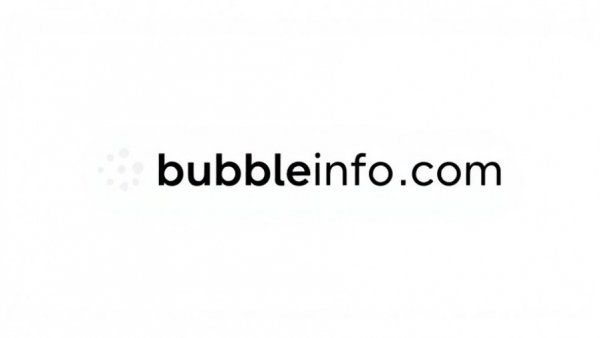 Bubbleinfo.com white text logo on transparent background
