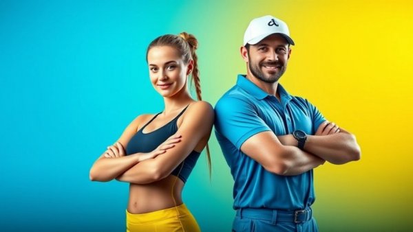 UCU Athletes of the Week: female swimmer and male golfer pose confidently.