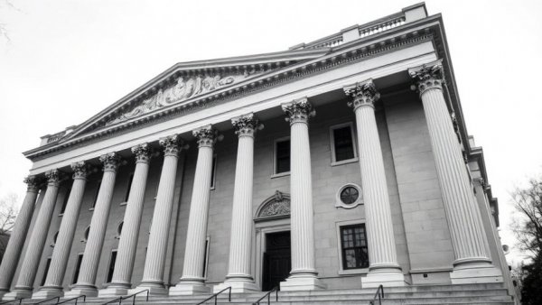 Grayscale courthouse exterior with ornate columns, Mark Phillip Oster sentenced for child pornography context.