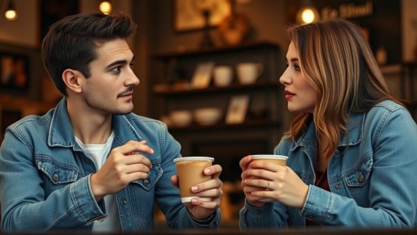 Dating while battling depression: intimate café conversation.