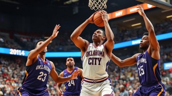 Lakers dominated by league-leading Thunder in intense basketball match.