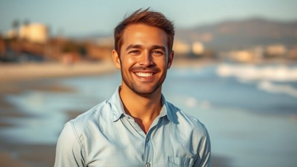 San Diego local news image of a smiling man on the beach.