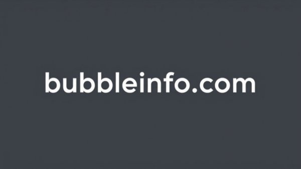 Modern bubbleinfo.com logo in white text