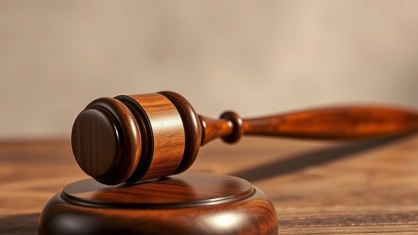 Close-up of judge's gavel against a neutral background, related to San Diego local news.