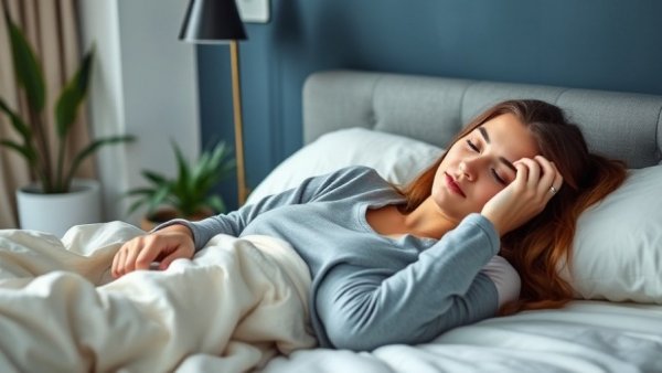 Woman experiencing calm in cozy home, symbolizing an Ayurvedic approach to calming inflammation.