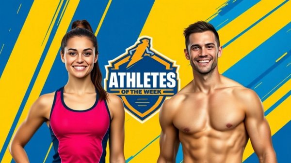 UCU Athletes of the Week featuring two athletes on a vibrant background.