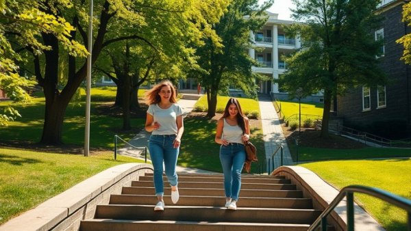 California State University campus scene with students walking.
