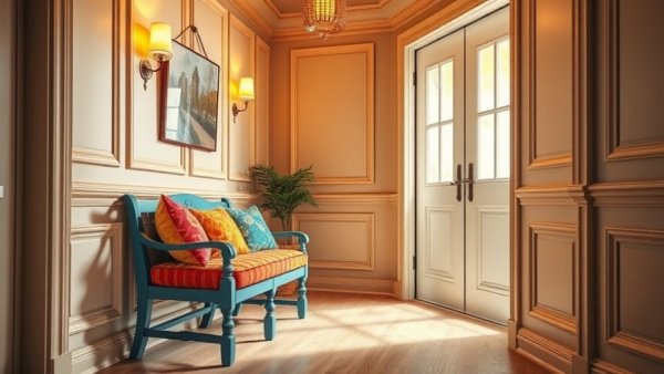 Cozy hallway designed for post-hospital home care support.