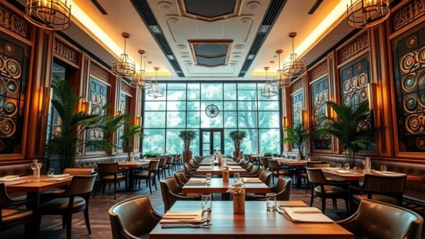 Elegant Dora Ristorante La Jolla interior, warm lighting and modern decor.