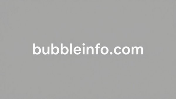 Bubbleinfo.com white logo text, transparent background.