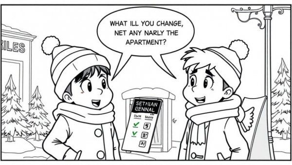 Akron political cartoons: characters discuss apartment name change.