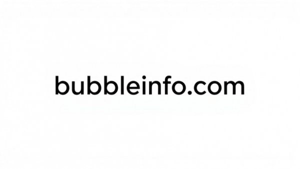 Bubbleinfo.com logo, minimalistic white text