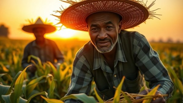 Migrant workers harvesting at sunrise, highlighting California healthcare access.