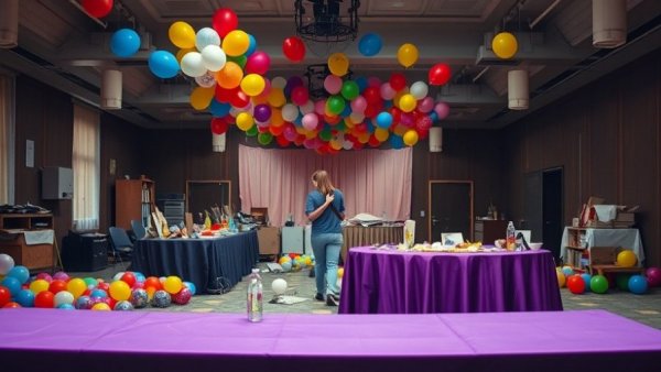 Stockton banquet hall shooting aftermath, disorganized scene