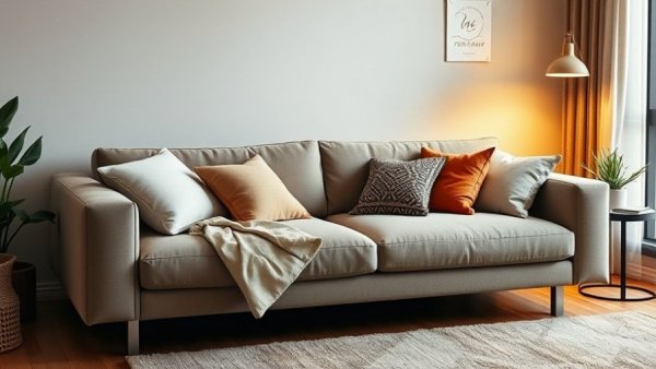 Contemporary stylish sofa bed in modern home setting.