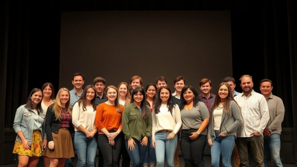 Theatre Commons L.A. website promotional group photo on stage.