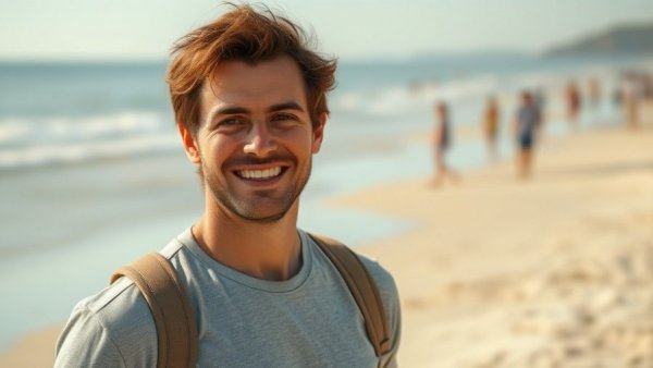 Calm beach scene with man discussing Anger Management for Elected Officials.